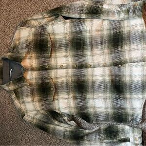 Sonoma Green and Gray Textured Shirt